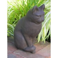 Nichols Bros. Stoneworks Classic Sitting Cat Statue   